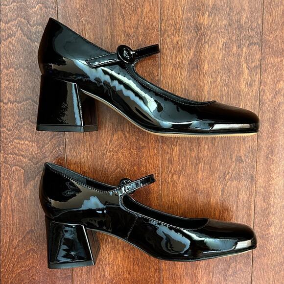 Marc Fisher Shoes - Marc Fisher LTD Nessily Mary Jane Pumps, Black Patent Leather, Size 8